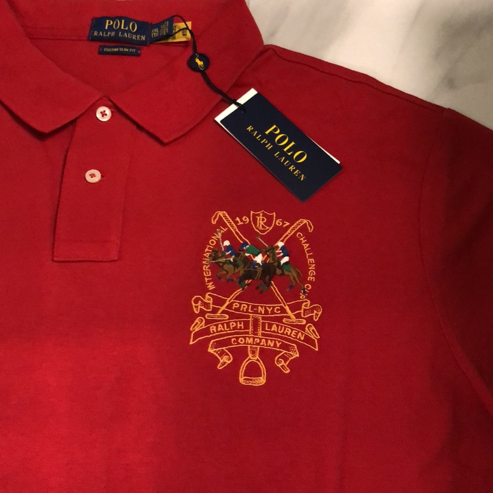 Men’s Polo Ralph Lauren Custom Slim Fit Polo T-Shirt - Picture 3 of 4